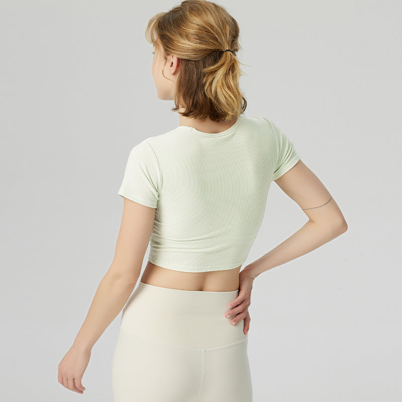 Dame Korte ærmet Rib-T-Shirt Stilla