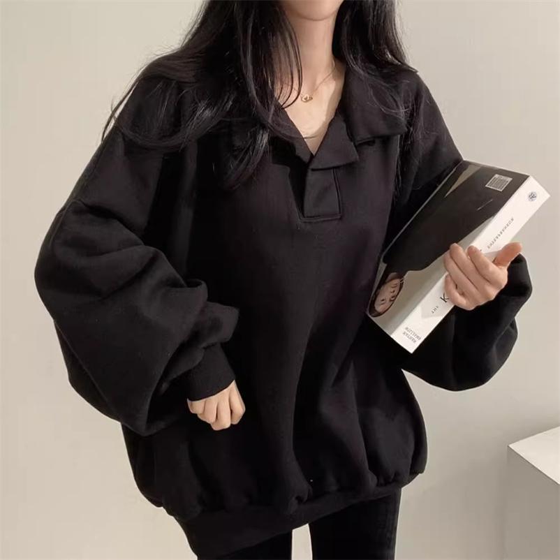 Femme Oversized Polo Sweatshirt med Puffærmer Stilla