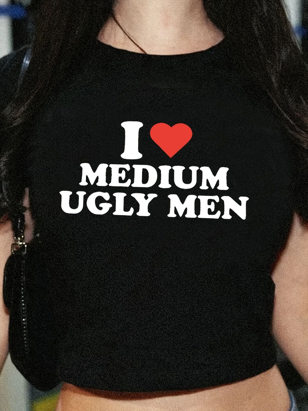 Dame Crop-T-shirt med inspirerende statementtryk Skovae