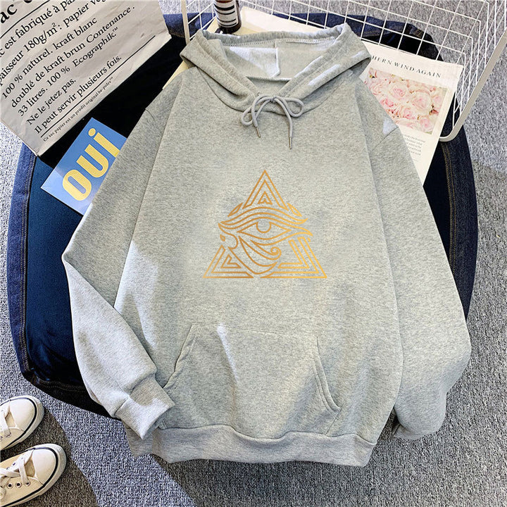 Kvindernes hoodie med kunstnerisk grafisk design Skovae