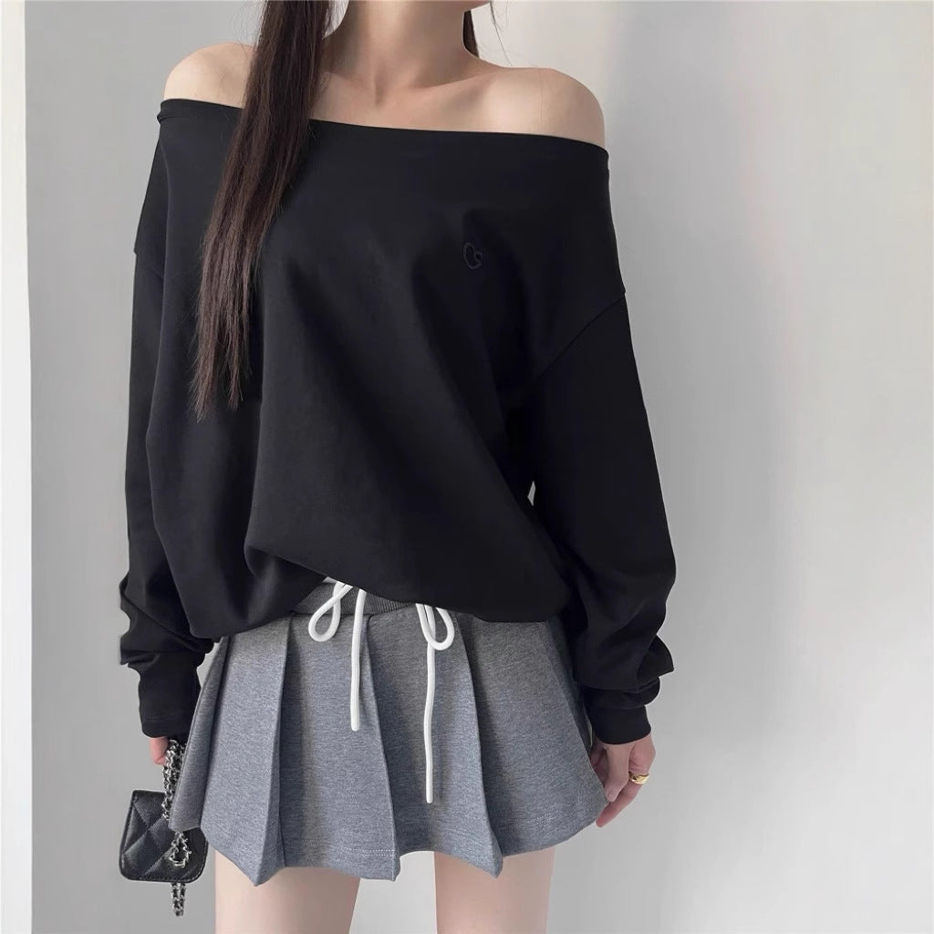 Dame Off-Shoulder Top med Knoten Detalje Stilla