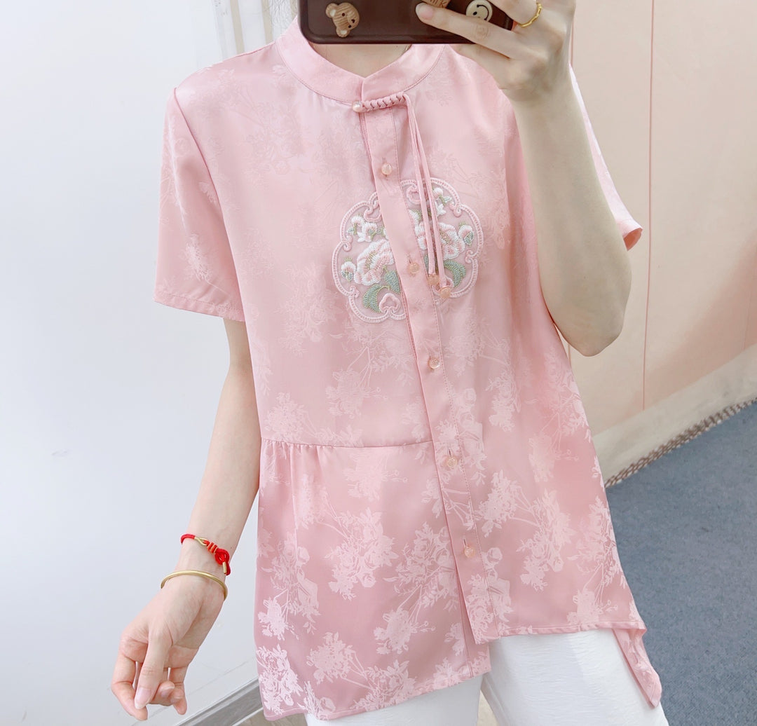 Dame Elegant og flydende bluse tunika med stilfulde detaljer Stilla