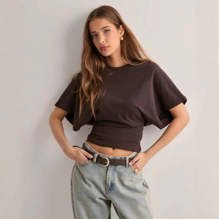 Dame Behagelig Oversized T-shirt med moderne snit Skovae