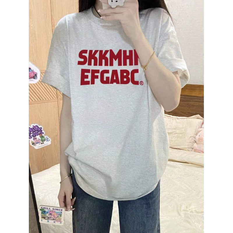 Dame Grafik T-shirt med afslappet tekst og afslappet snit Stilla