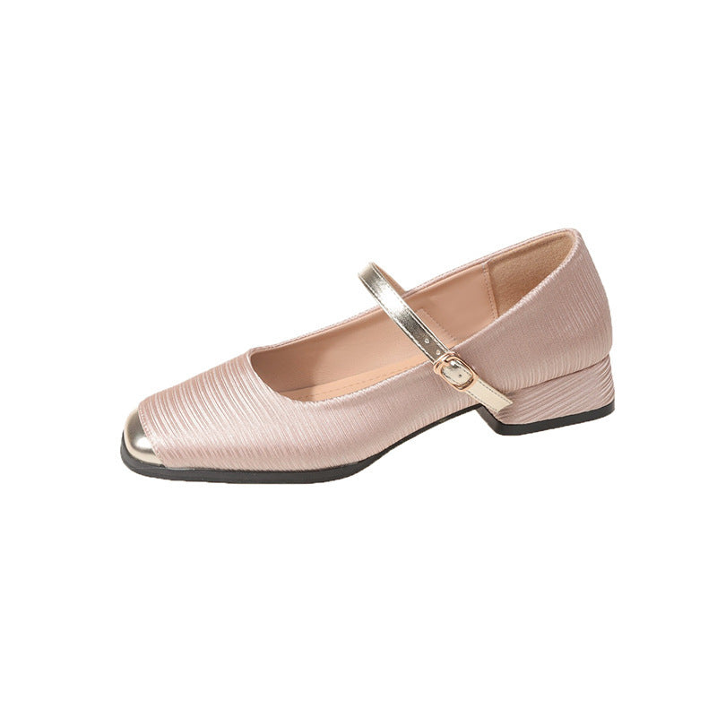 Damer elegante Mary Jane Ballerinas med metalliske accenter Stilla