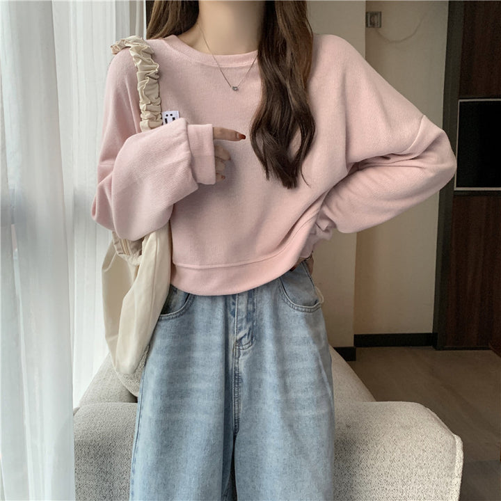 Femme Relaxed Fit Pullover Sweatshirt med stilfulde ribærmer Stilla