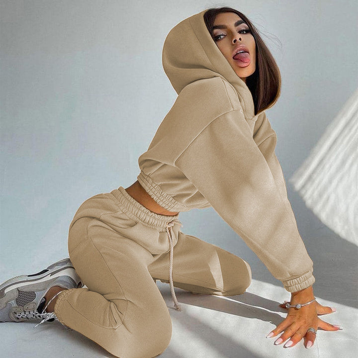 Kvindernes stilfulde sweatshirt og komfortable joggers sæt Skovae