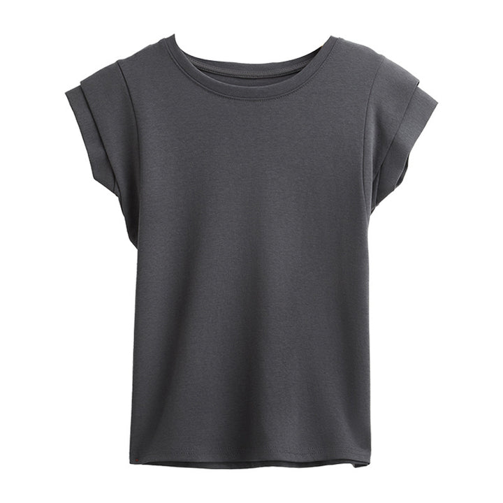 Dame elegant basis t-shirt med moderne snit og behagelig kortærmet Stilla