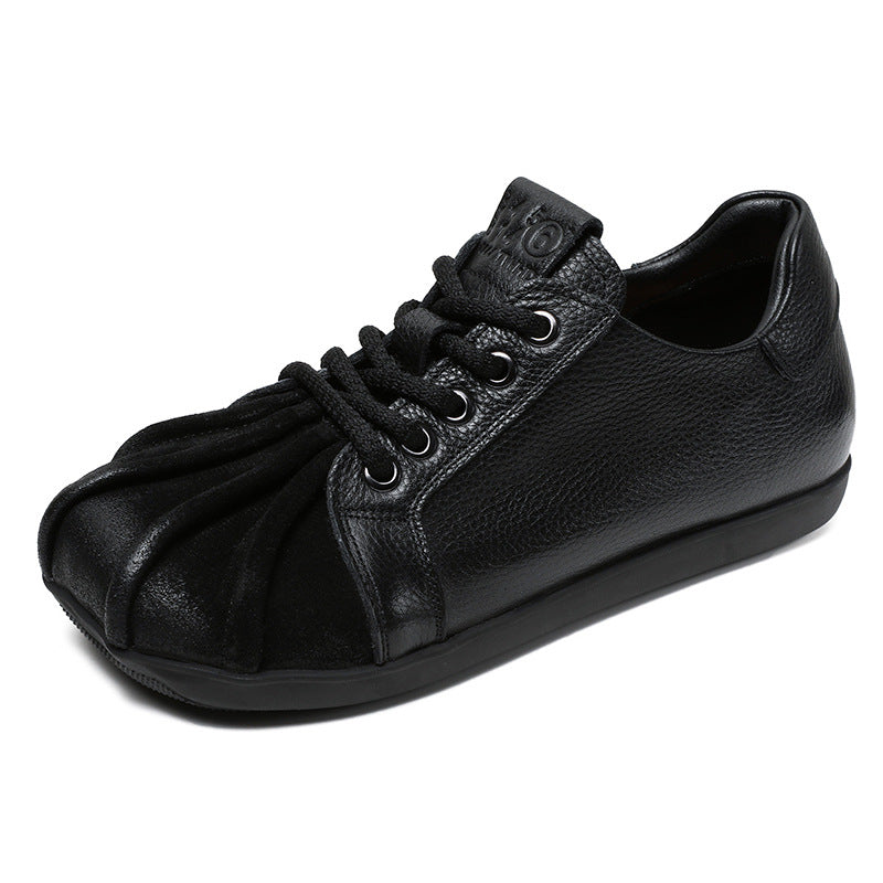 Herrer Fritid Læder Sneakers med unikt Foldsdesign Stilla
