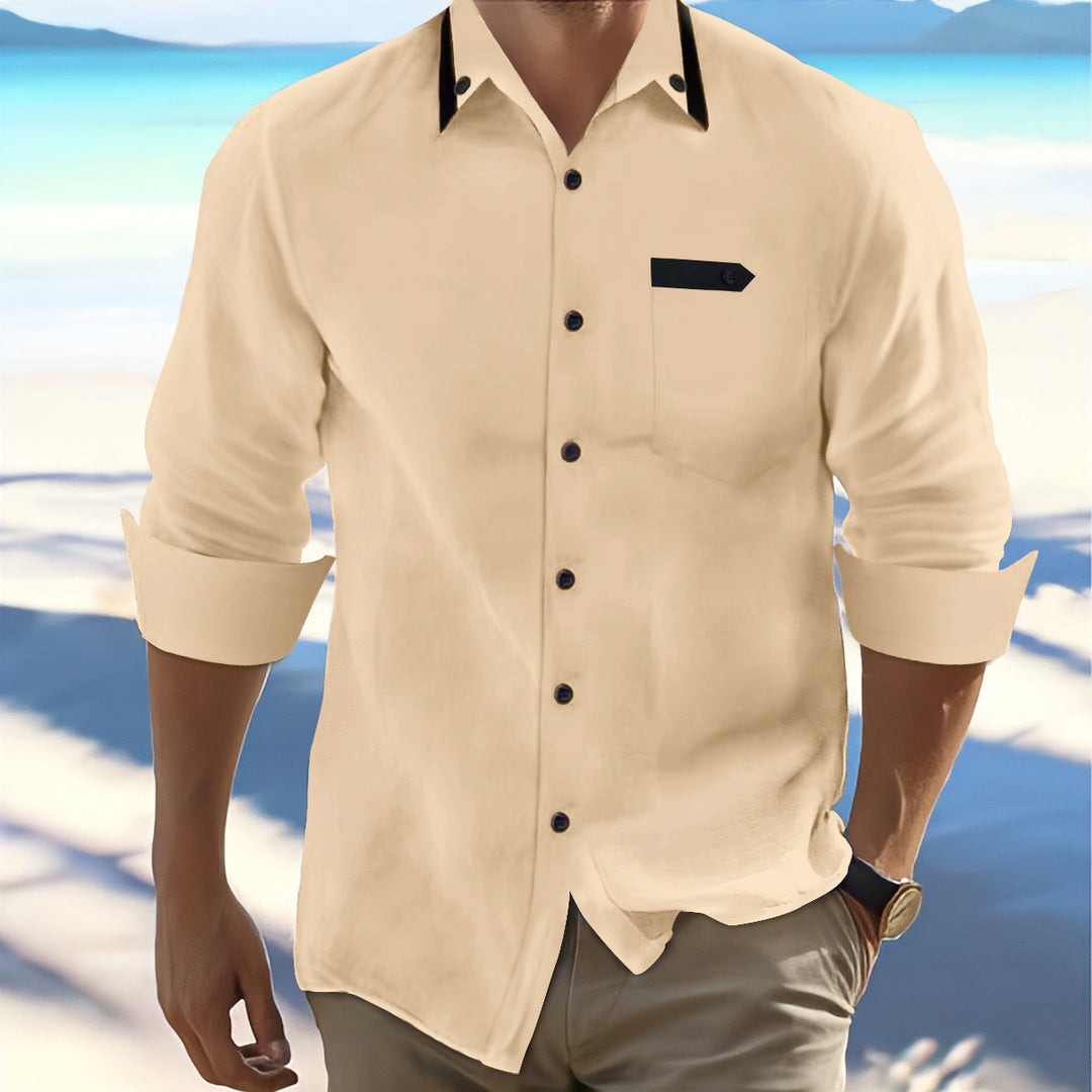 Herrer Fritid Button-Up Skjorte Stilla