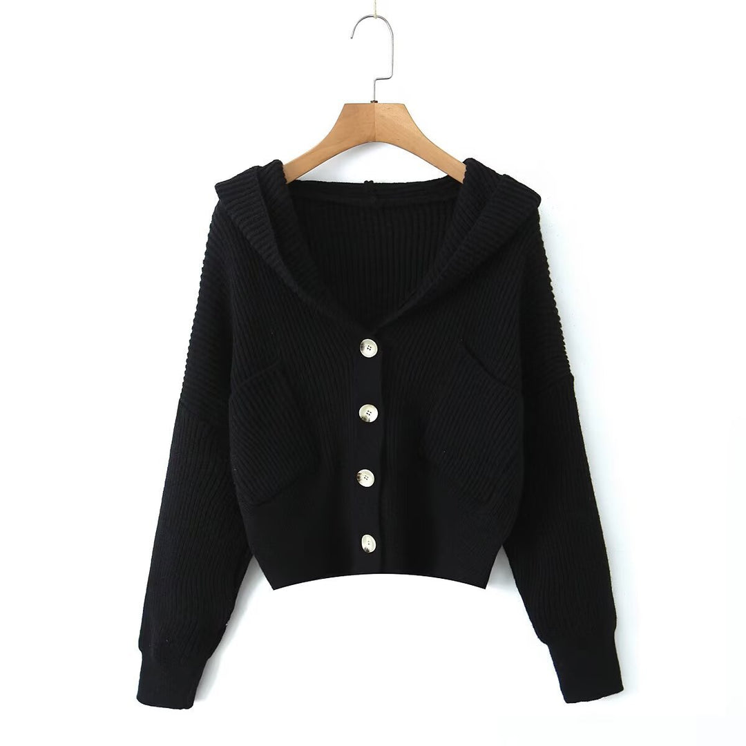 Kvinder Cozy Cardigan med hætte og knaplukning Stilla