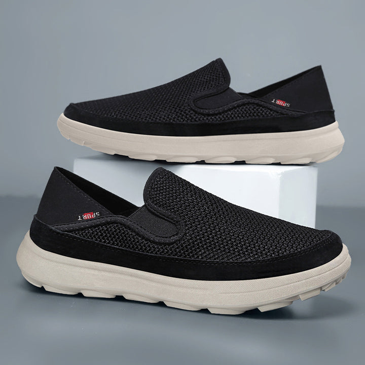 Dame Fleksible Slip-On Sneakers med åndbart Mesh-overdel og skridsikker sål Stilla