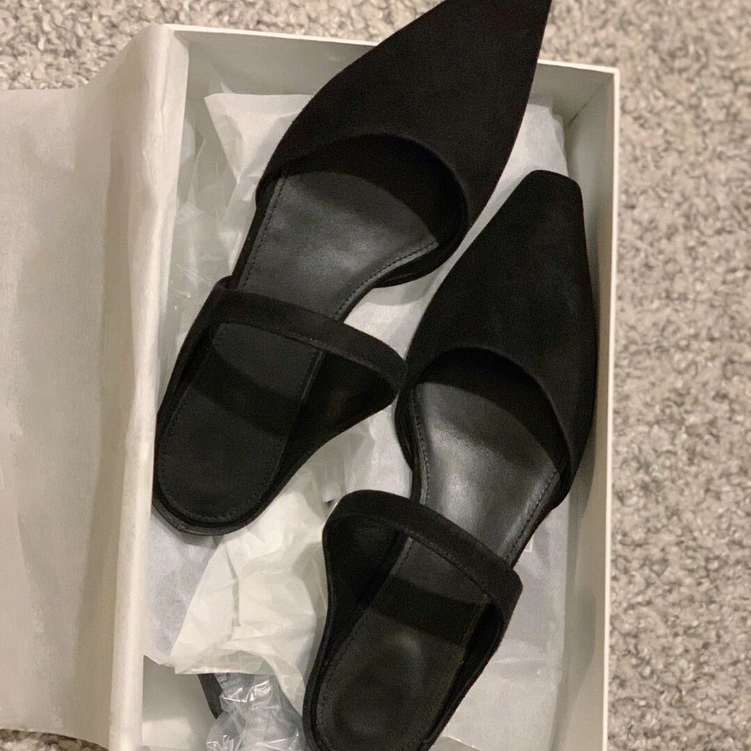 Dame Spidssko Slip-On Mules med elegante remme Stilla