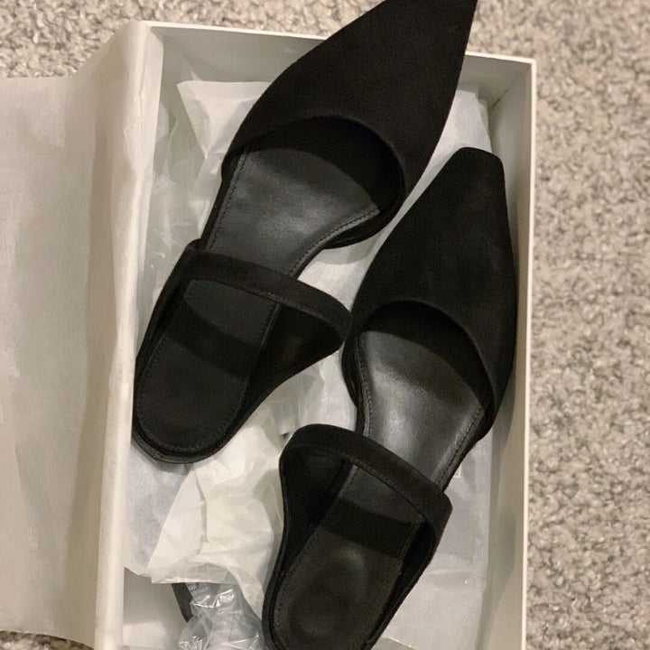 Dame Spidssko Slip-On Mules med elegante remme Stilla