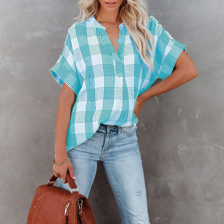 Dame stilfuldt plus size Button-Up skjorte Stilla