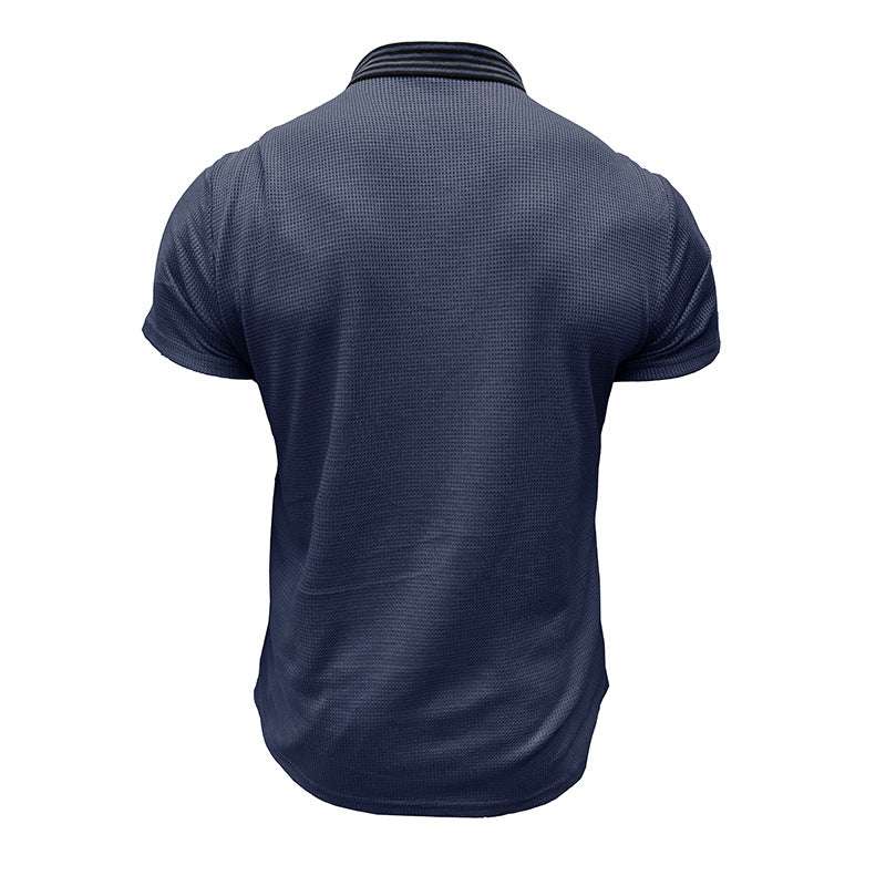 Herrer Sporty Poloshirt med åndbare mesh-egenskaber og elegant krave Stilla