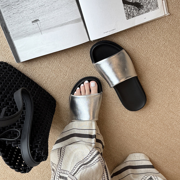 Femme Casual Slide Sandaler med polstret sål Stilla