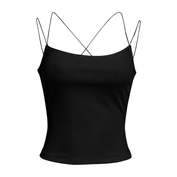 Damen Sexy Spaghetti-Trägertop mit minimalistischen Design und figurbetontem Schnitt Skovae