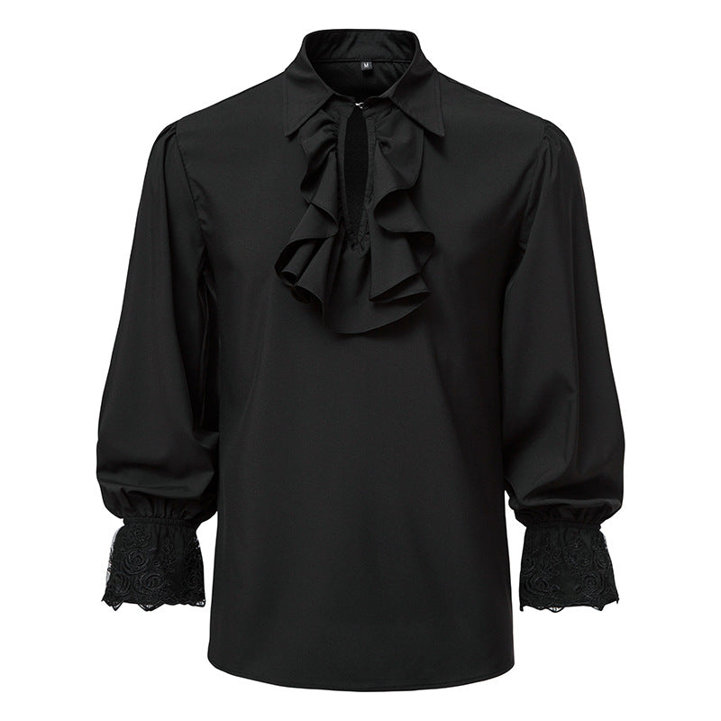 Femme Elegante Rynkebluse med Spidsedetaljer Stilla