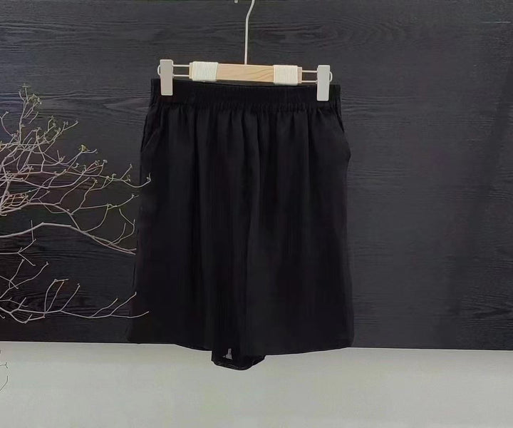 Dame Relaxed Fit Højtaljede Lærred Shorts Stilla