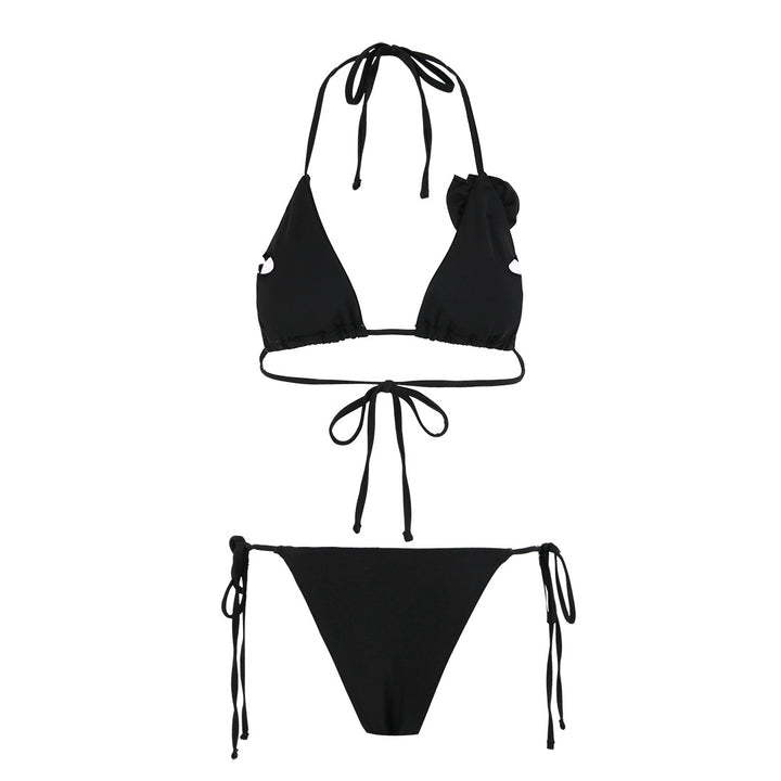 Dame Bikini-sæt med floral accent og raffineret snøring Stilla