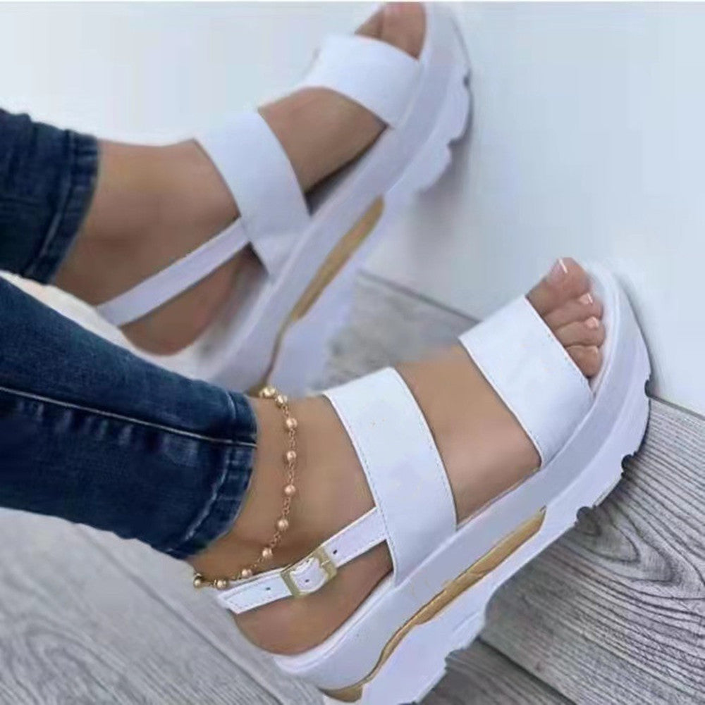 Dame Sporty Plateau sandaler med justerbare remme Stilla