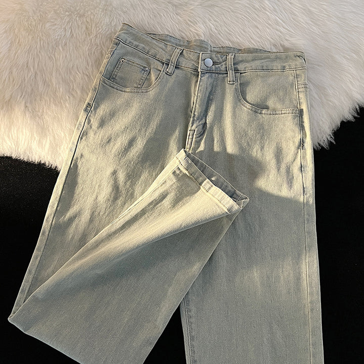 Dame Højhuggede Premium Jeans med afslappet skærekant og minimalistiske attributter Stilla