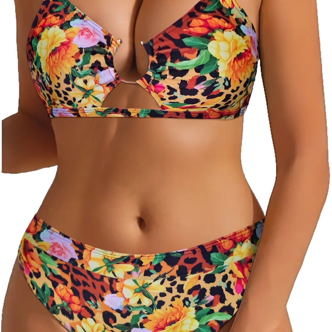 Dame Bikini-sæt med blomstret design Stilla