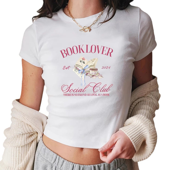 Dame T-shirt med kunstnerisk kattemotiv Skovae