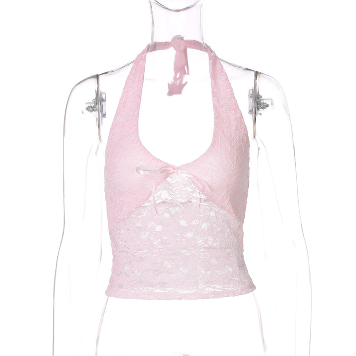 Damer Elegant Spidsetop med Halterdesign og justerbare stropper Stilla