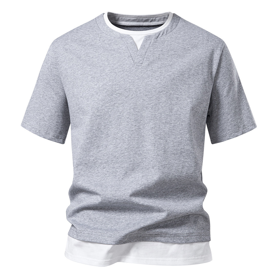 Herre stilfuld kortærmet Henley-shirt Stilla
