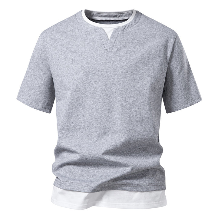 Herre stilfuld kortærmet Henley-shirt Stilla
