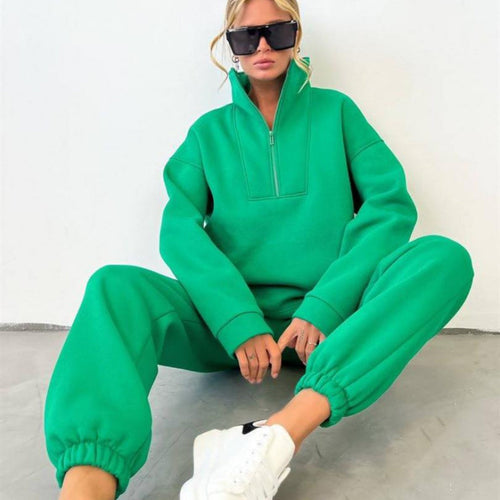 Stilla | Casual Zipper Sports Suit To-Piece Set