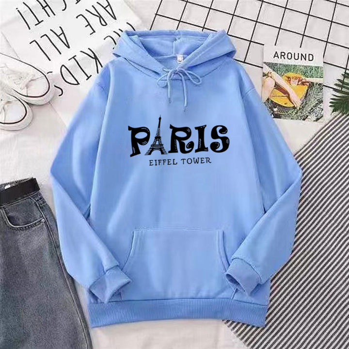 Kvindernes Hoodie med Kreativ Paris Design Skovae