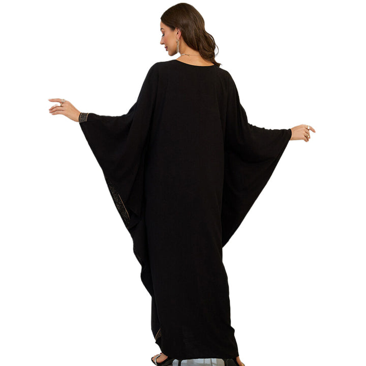 Dame Elegant Kaftan med kunstnerisk dyresyning og bred pasform Stilla