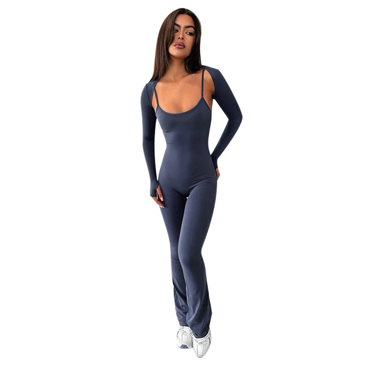 Dame Sporty Jumpsuit med smalle stropper og tætsiddende pasform Skovae