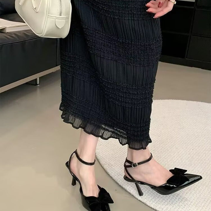 Dame High-Heel Sandaler med elegant sløjfeapplikation og komfortabel pasform Stilla
