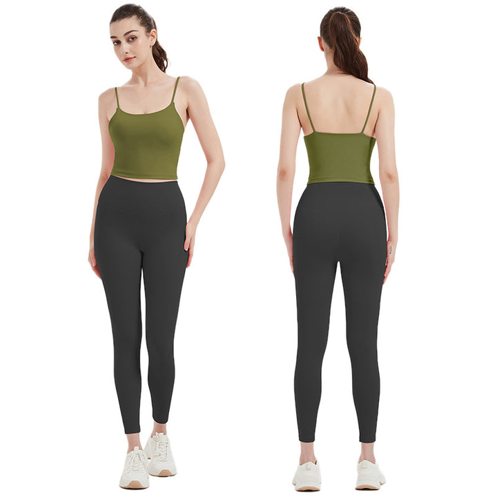 Dame Sporty Sæt med stropløs Top og højtaljede Leggings Stilla
