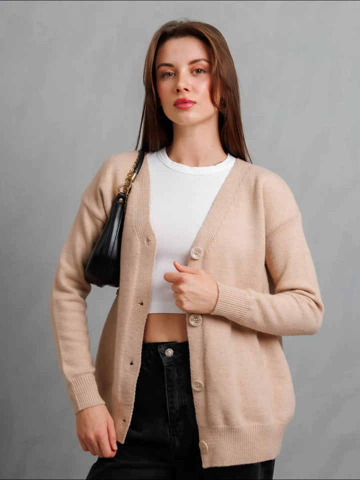 Femme Luksuriøs Blød Strik-Cardigan Stilla