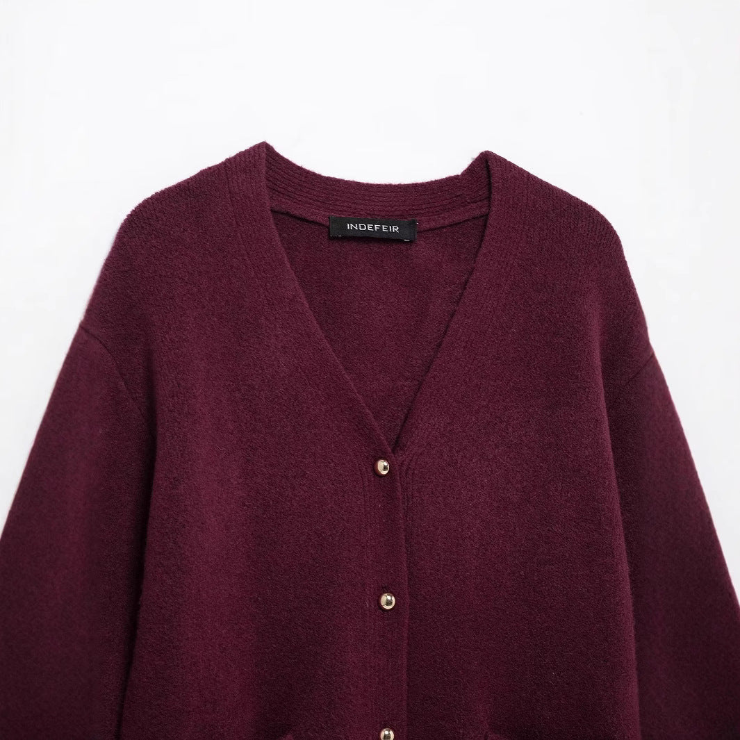 Femme Cozy Cardigan med funktionelle lommer Stilla