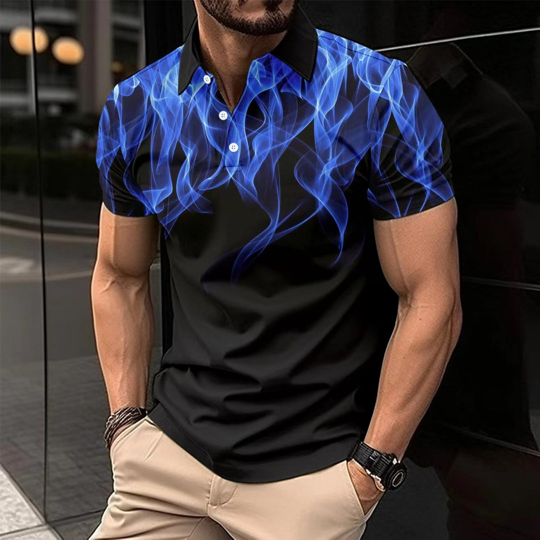 Herrer polo shirt med elegant røgdesign Stilla