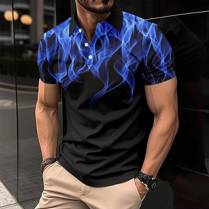 Herrer polo shirt med elegant røgdesign Stilla