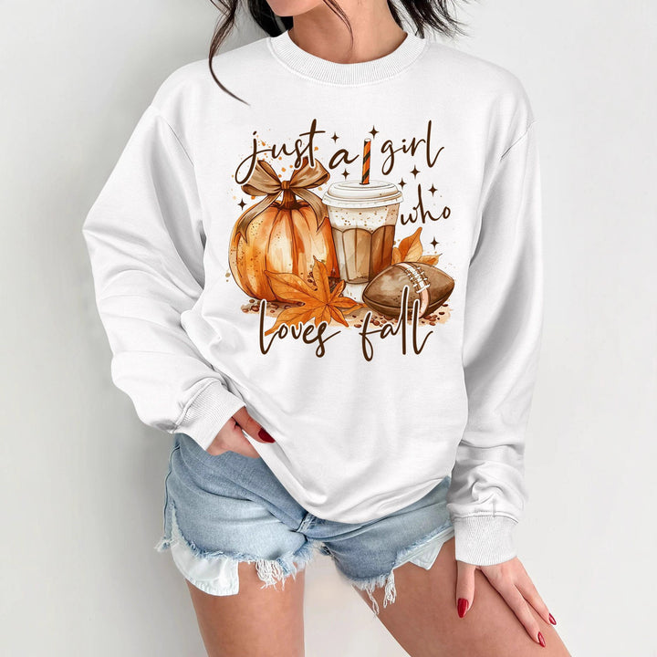 Kvinders sweatshirt med efterårsmotiv og inspirerende print Stilla