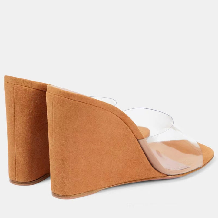 Femme Transparent kilehælsandaler  Stilla