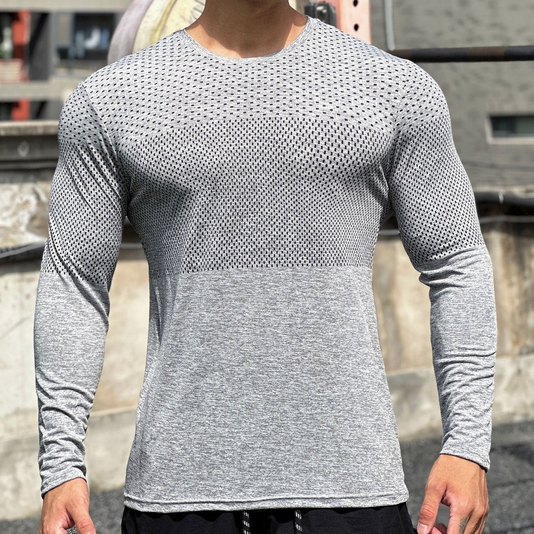 Herrer langærmet funktionsshirt med åndbar mesh-overflade Stilla