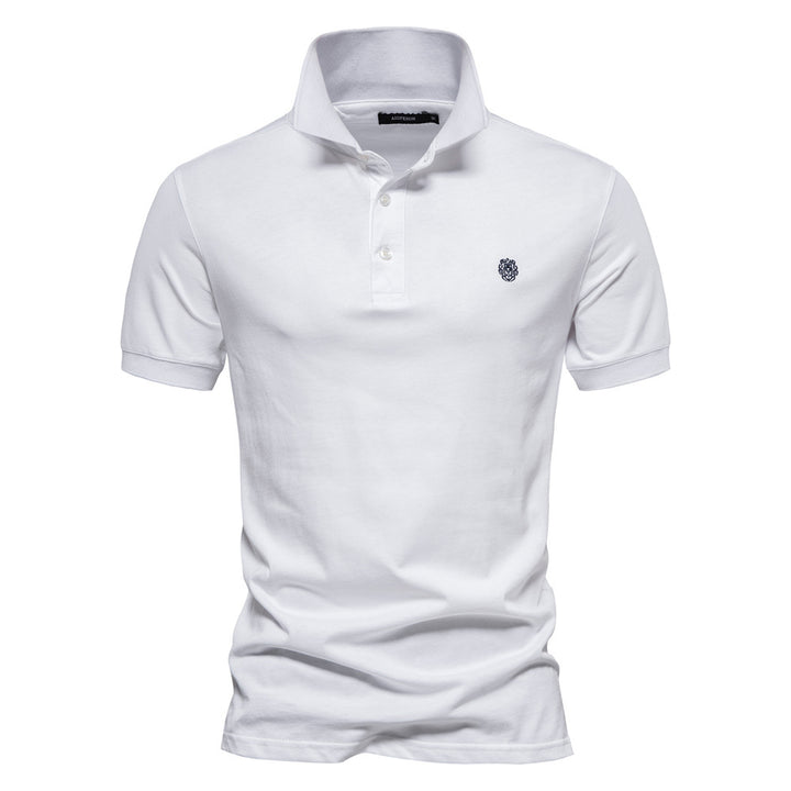 Herre poloshirt med elegant krave og åndbart bomuldsquality Stilla