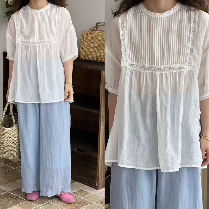 Femme Bohemian Chic Faltenbluse Stilla