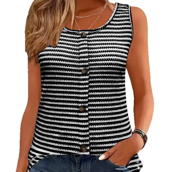 Dame Knap-Down Strik tanktop Stilla