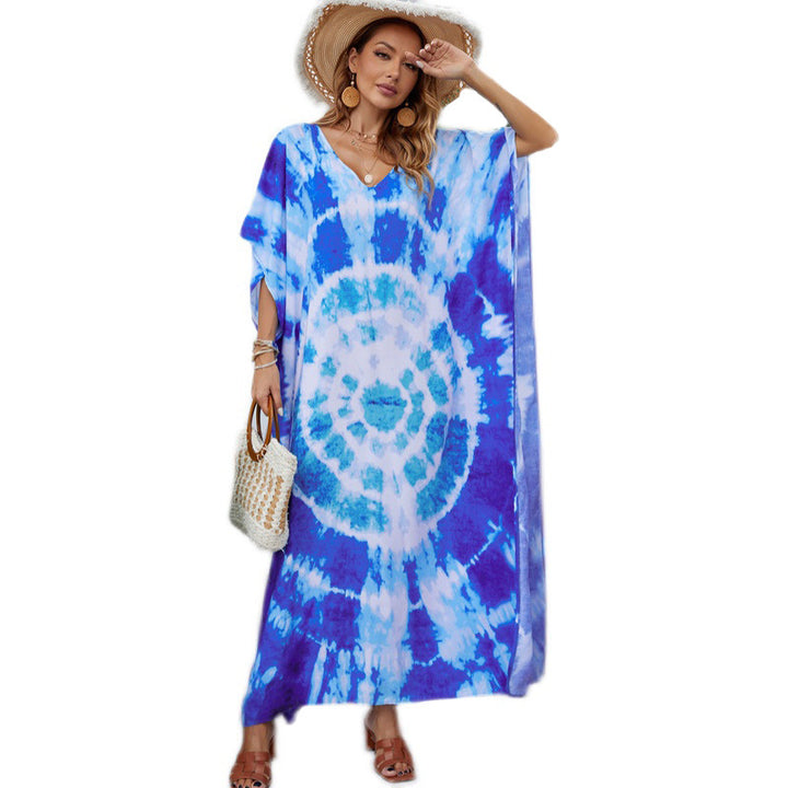 Kvinder Tie-Dye Maxi Kaftan Kjole Stilla
