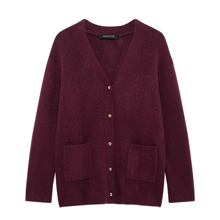 Femme Cozy Cardigan med funktionelle lommer Stilla